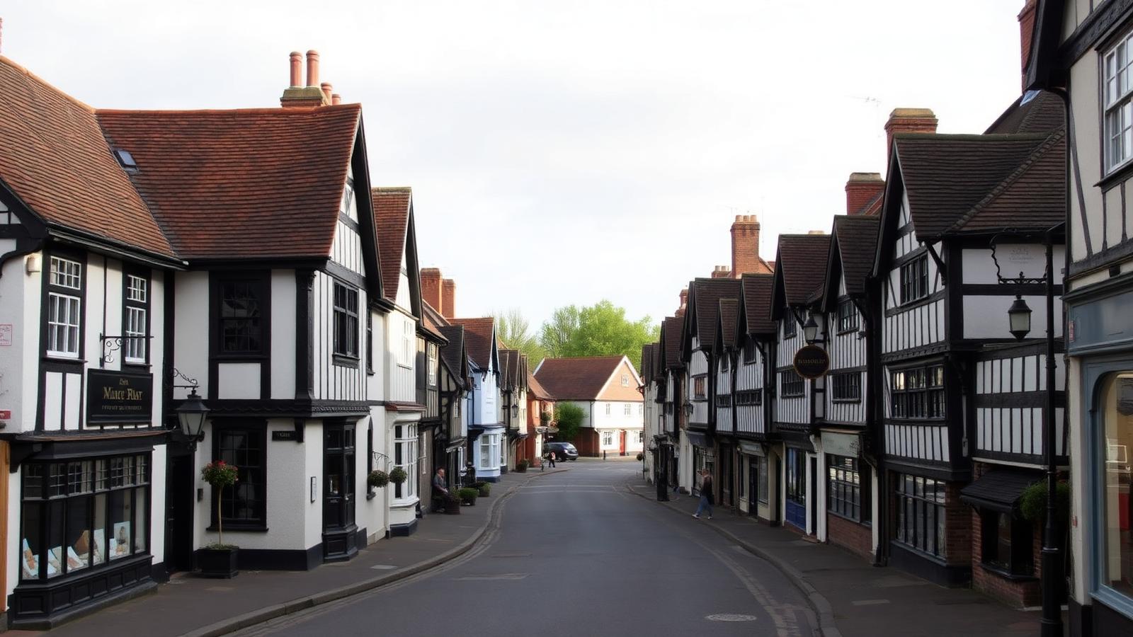 Ware Hertfordshire historic high street with traditional pitched-tile roofs — J&Co Contractors coverage area