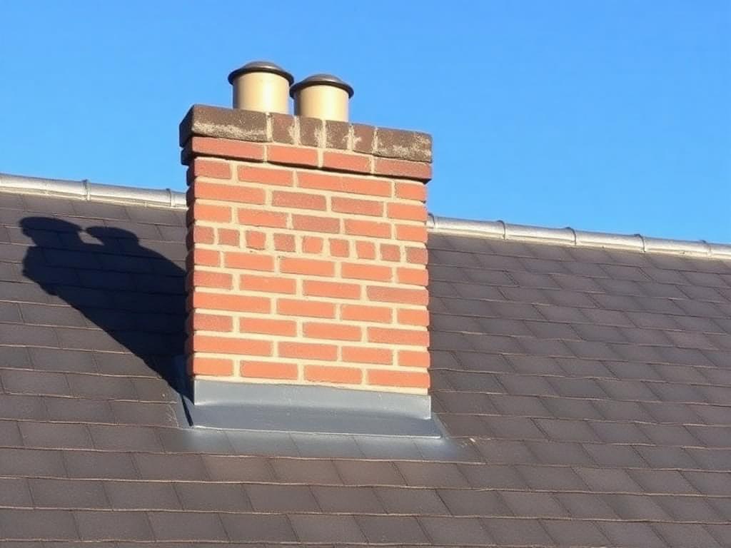 Repointed Georgian chimney stack on a Ware riverside property