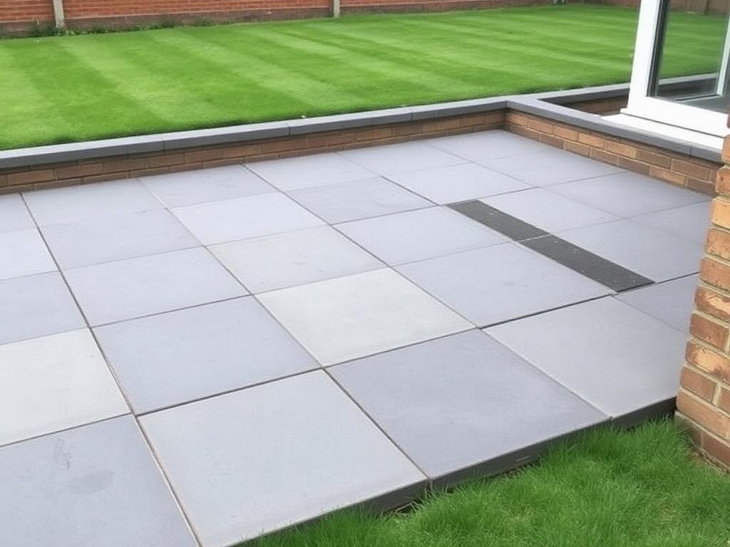Patio installation service — porcelain slabs