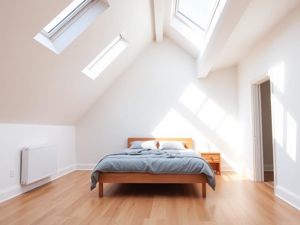 Completed loft conversion with dormer and Velux skylights in a Hertfordshire family home
